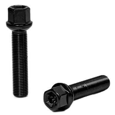 Болт колесный ALFARRO A184235M BK M14х1,5х60 мм Черный Сфера R14 Хром Ключ 17