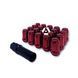 Гайка шлицевая ALFARRO A211444SD RD-20 M12х1,25х35мм Конус Красный хром 20 гаек+1 спец.ключ в комплекте