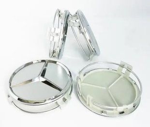 Ковпачок на диски Mercedes (75/70) Срібло A1714000025 (з кільцем)
