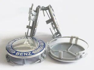 Ковпачок на диски Mercedes (75/70) синій A1714000025 (з кільцем)
