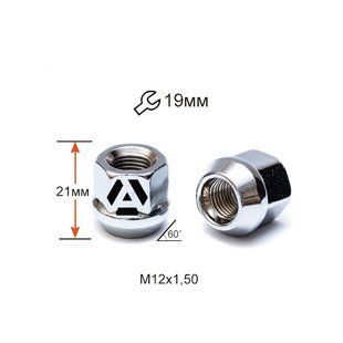 Гайка колесная ALFARRO A400145 M12х1,5х21мм Конус (Mazda, Kia, Hyundai, Daihatsu) Открытая Хром Ключ 19